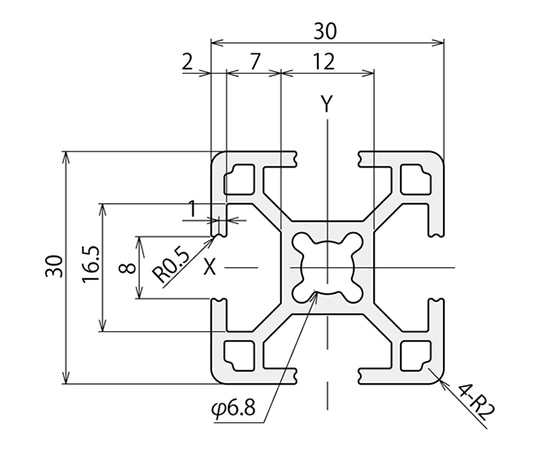 アズワン TSF30フレーム 30X30-300TSF3030-300 1本 (ご注文単位1本) 【直送品】