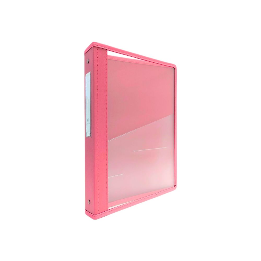 サンリーフ カルテブック (クリアータイプ) A4 4穴 レッド 背幅40mmSKC-440-4R 1冊 (ご注文単位1冊) 【直送品】