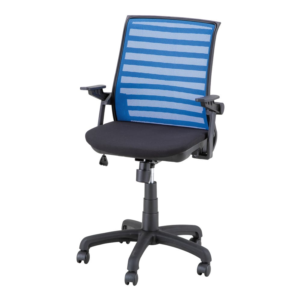 アズワン カラフルメッシュチェア ブルー 1個 (ご注文単位1個) 【直送品】