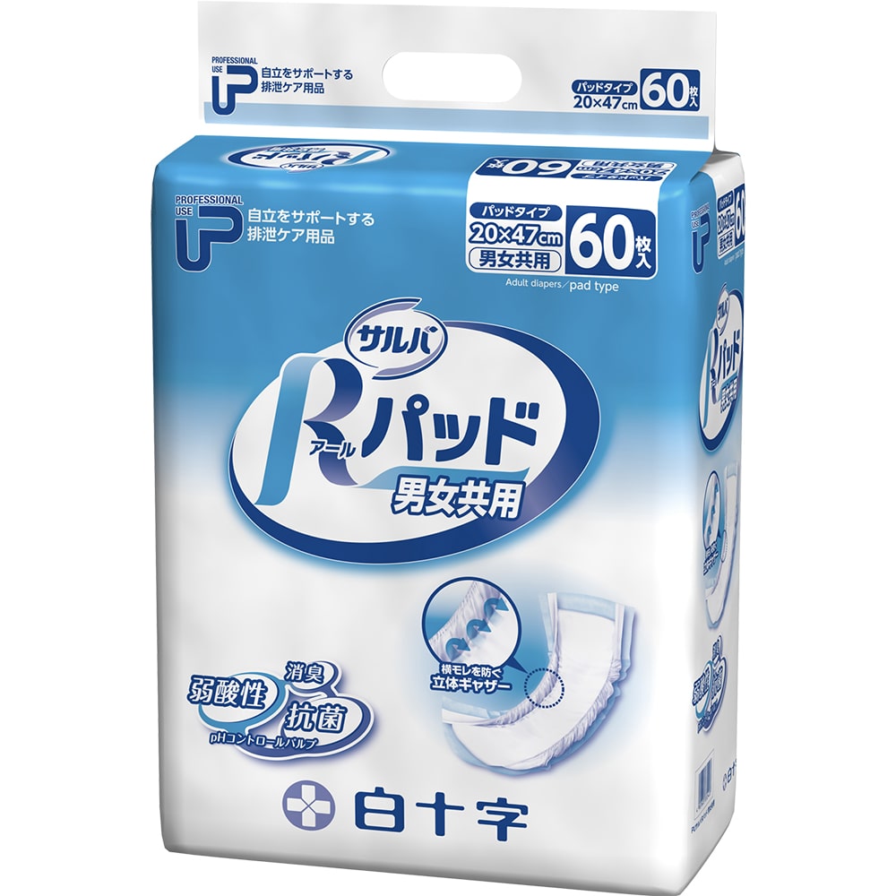 白十字 PUサルバ Rパッド 男女共用 1袋 (60枚入) 33242 1袋 (ご注文単位1袋) 【直送品】