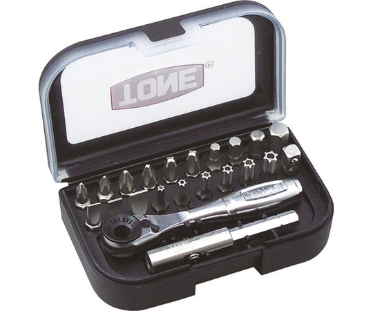 TONE オフセット式ラチェットドライバー ビットラチェットセット 7pcs (22個) BRS20 1セット (ご注文単位1セット) 【直送品】