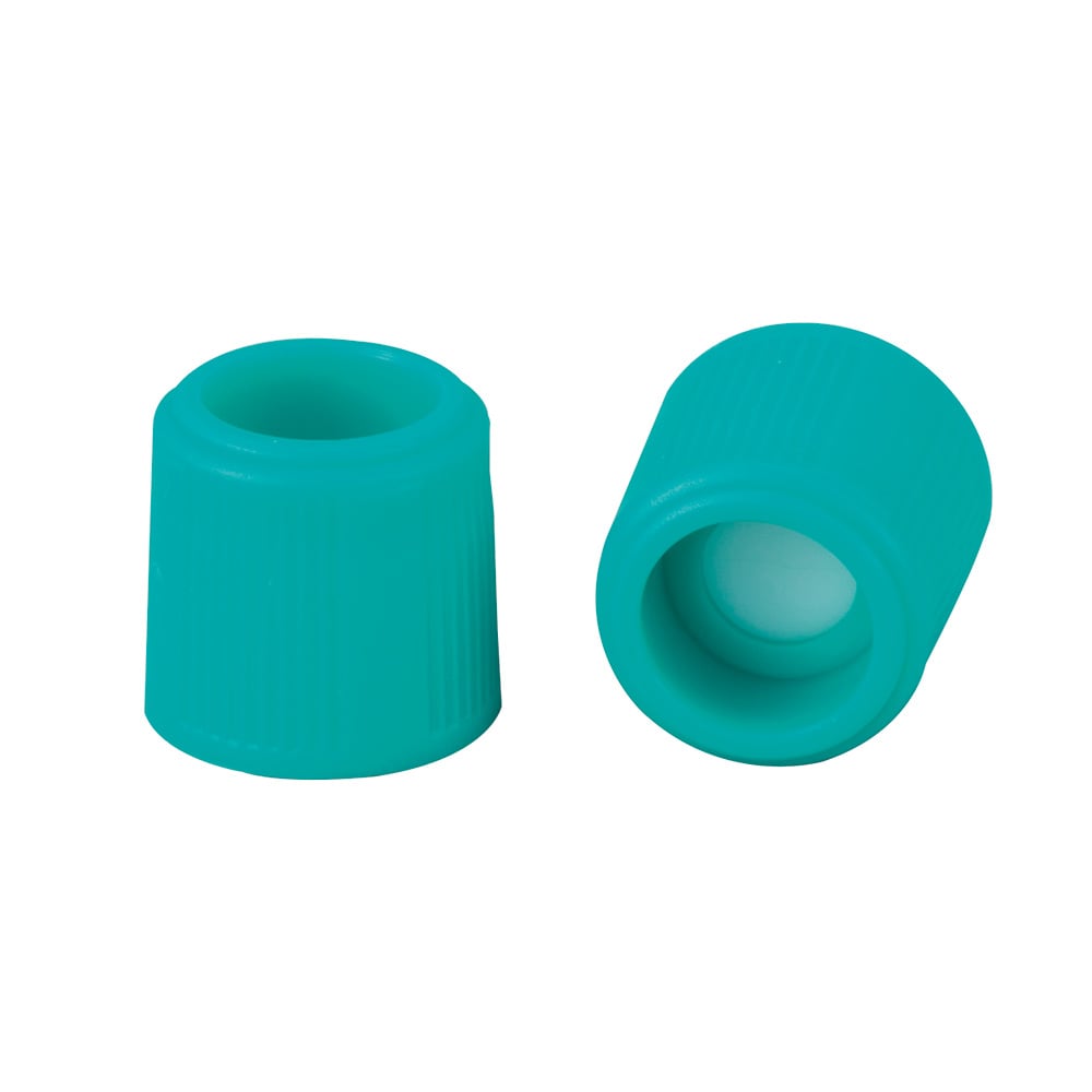 Simport サンプルチューブ (外ネジ) 用セプタム付キャップ 青緑 1袋 (250個入) T504AQX 1袋 (ご注文単位1袋) 【直送品】