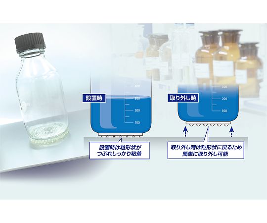 プロセブン キャッチジェル 薬品瓶転倒防止パッド 1袋 (3枚入) CR-A7620C 1袋 (ご注文単位1袋) 【直送品】