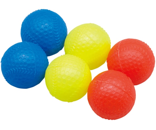 トーエイライト カラー野球ボール 6個組 (青、赤、黄各2ヶ) B7510B 1組 (ご注文単位1組) 【直送品】