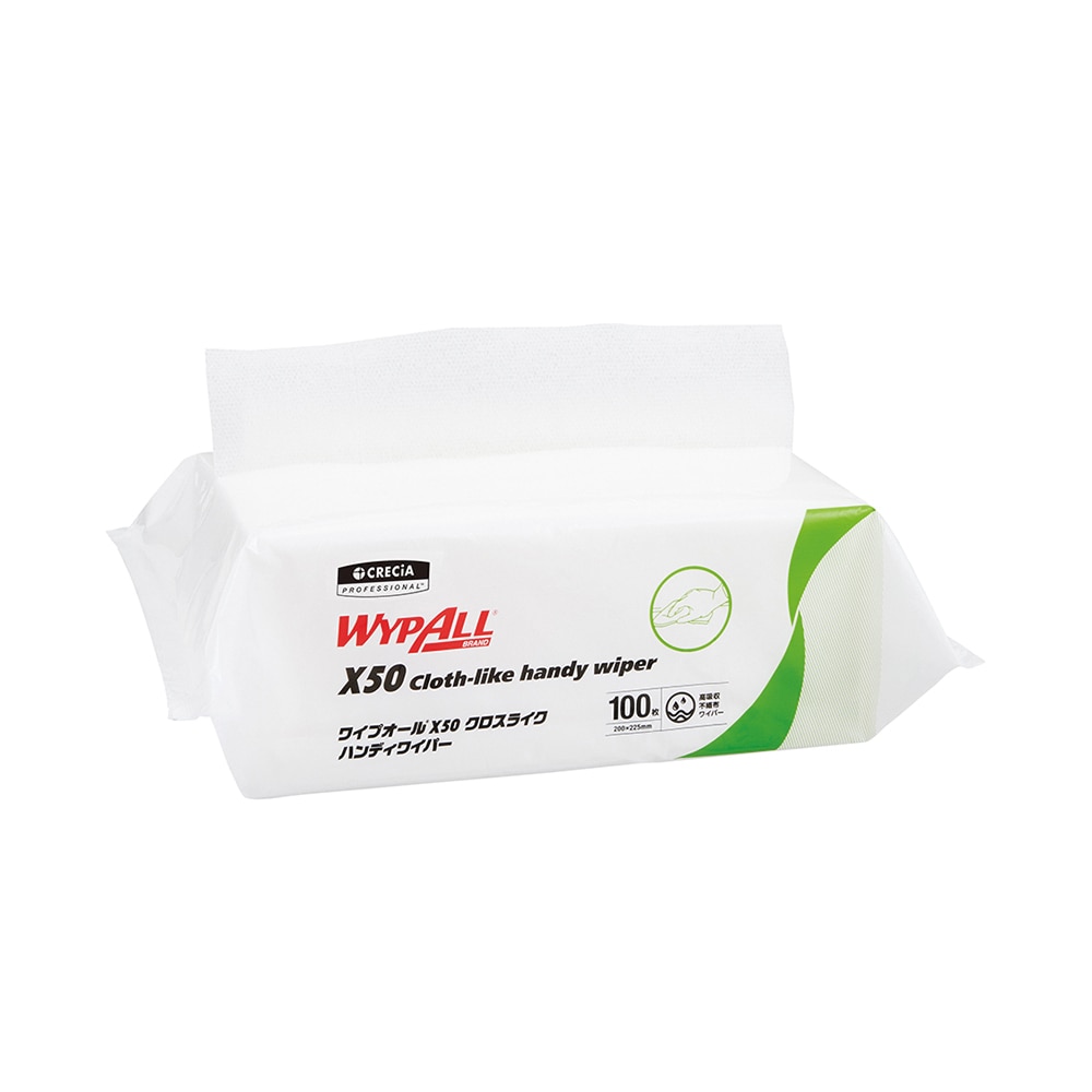 クレシア (小分け) ワイプオールX50 クロスライク ポップアップタイプ 1袋 (100枚入) 60525 1袋 (ご注文単位1袋) 【直送品】