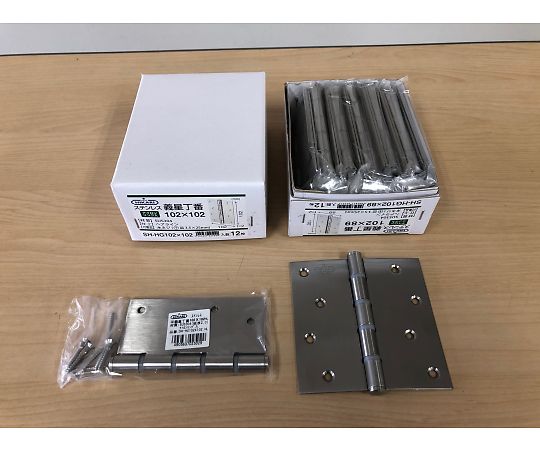 アズワン 102x 102mm 平義星丁番 (ステンレス製) EA951CP-2B 1枚 (ご注文単位1枚) 【直送品】