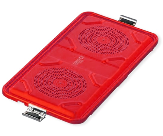 アズワン 滅菌コンテナ L用蓋 レッド 1個 (ご注文単位1個) 【直送品】