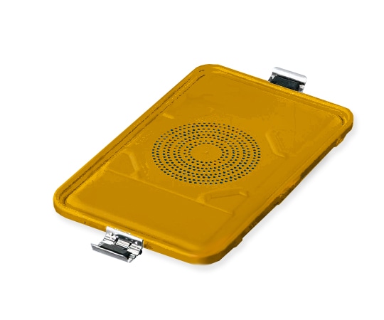 アズワン 滅菌コンテナ M用蓋 ゴールド 1個 (ご注文単位1個) 【直送品】