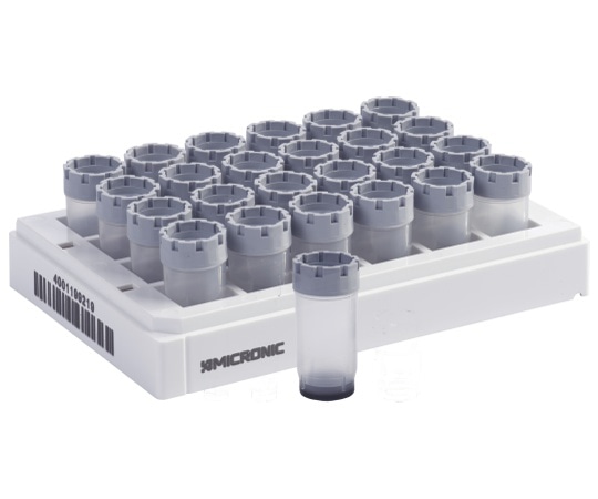 Micronic Europe B.V. 2Dバーコード付クライオチューブ External thread 3.5mL ラック入 プレキャップ 1セット (24本×10ラック入) MP52906-Y20 1セット (ご注文単位1セット) 【直送品】