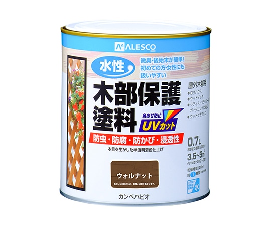 カンペハピオ (KANSAI) 水性木部保護塗料 ウォルナット 0.7L617653571007 1個 (ご注文単位1個) 【直送品】