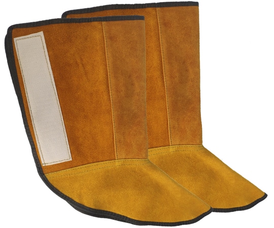 セーフラン安全用品 溶接用牛革靴カバー 最長部約27cm イエローJ2354 1双 (ご注文単位1双) 【直送品】