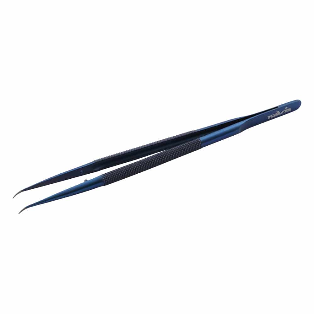 アズワン ラウンドハンドルマイクロピンセット (チタン製) 反NVMF 63/T 1個 (ご注文単位1個) 【直送品】