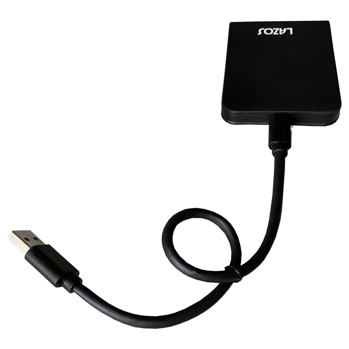 Lazos ポータブル外付けSSD 256GB 5個入L-S256-B 1箱 (ご注文単位1箱) 【直送品】