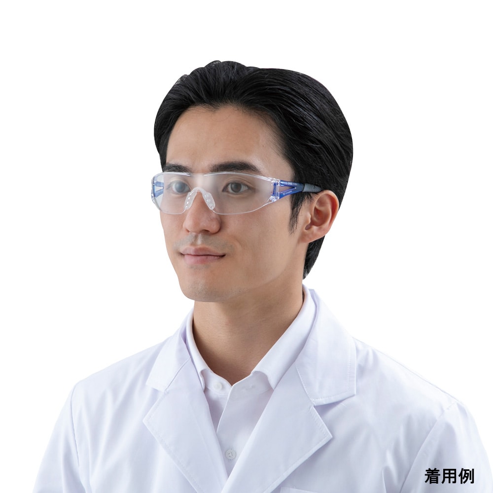 アズワン JIS一眼形軽量保護メガネ (JIS T8147適合) 上部ひさしカバーあり・ストラップなしLF-401A 1個 (ご注文単位1個) 【直送品】