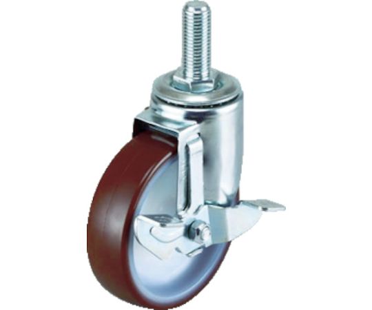 ワコーパレット エアーキャスターねじ込みタイプ (自在車S付) 100mm ナイロンホイールALT-100URDS 1個 (ご注文単位1個) 【直送品】