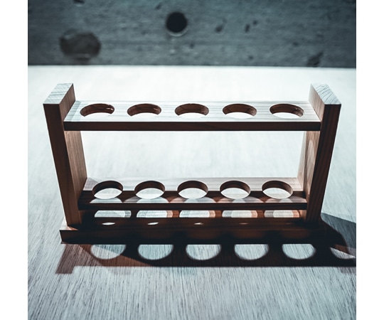 関谷理化 木製 試験管立て 穴25φ×5本立SITATE255SJ 1個 (ご注文単位1個) 【直送品】