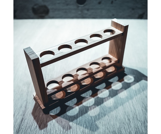 関谷理化 木製 試験管立て 穴25φ×5本立SITATE255SJ 1個 (ご注文単位1個) 【直送品】