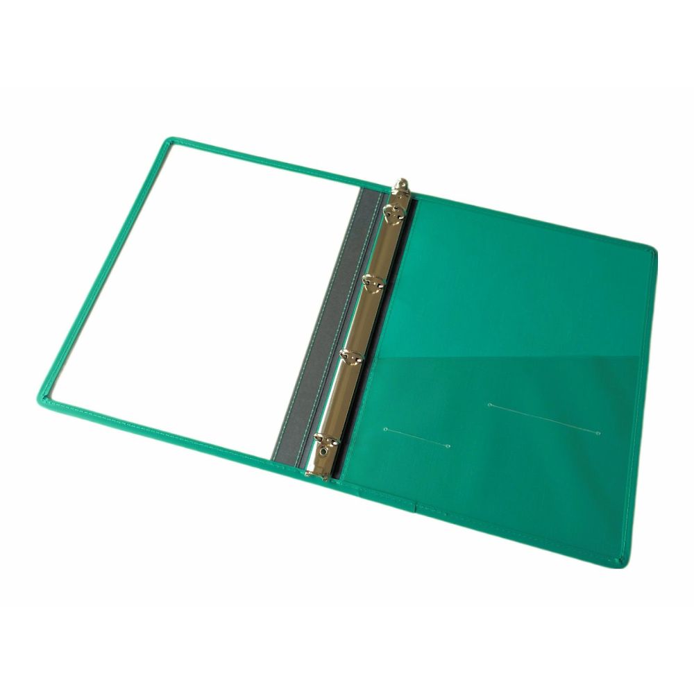 サンリーフ カルテブック (クリアータイプ) A4 4穴 グリーン 背幅30mmSKC-430-4GR 1冊 (ご注文単位1冊) 【直送品】