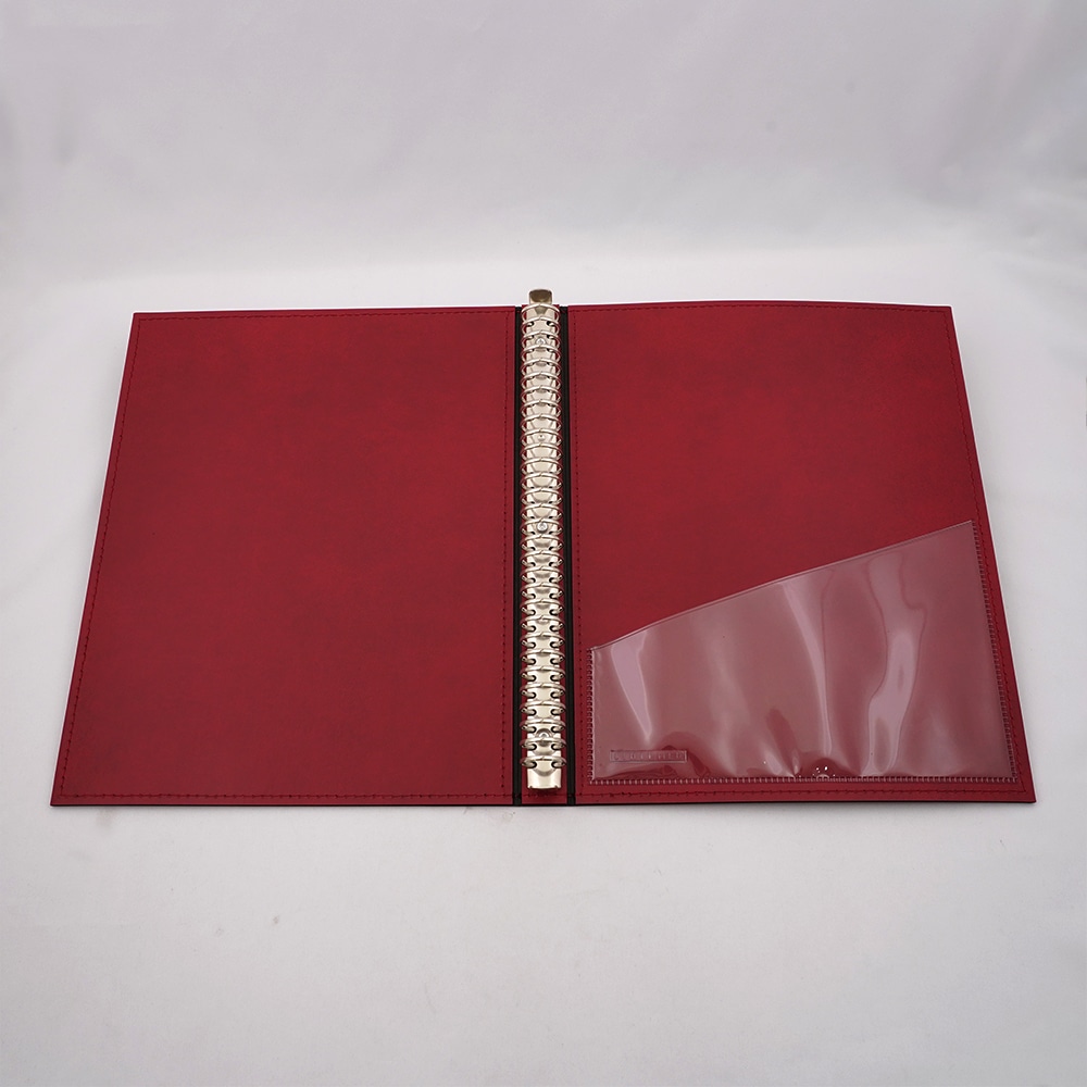 LIHITLAB カルテブック A4・30穴・スタンダード レッドCY4-30L 1冊 (ご注文単位1冊) 【直送品】