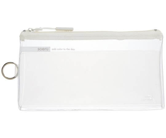 LIHITLAB SOERU クリヤーペンケース 乳白A8100-1 1個 (ご注文単位1個) 【直送品】
