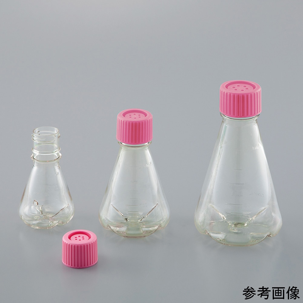 アズワン ビオラモディスポ滅菌三角フラスコ (バッフル底) 125mL 1箱 (24個入) SEFB125V 1箱 (ご注文単位1箱) 【直送品】
