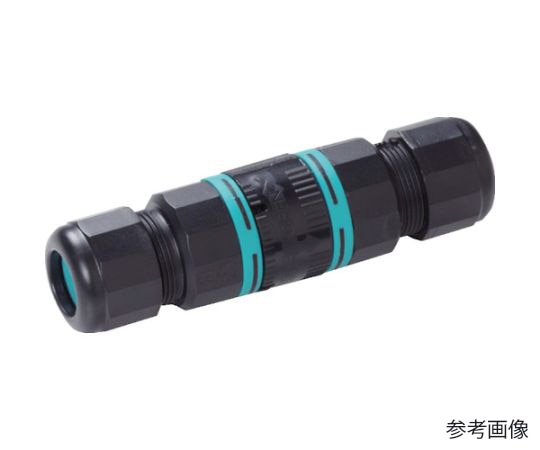 タカチ電機工業 プラグ式防水中継コネクタTHB387-3P 1個 (ご注文単位1個) 【直送品】