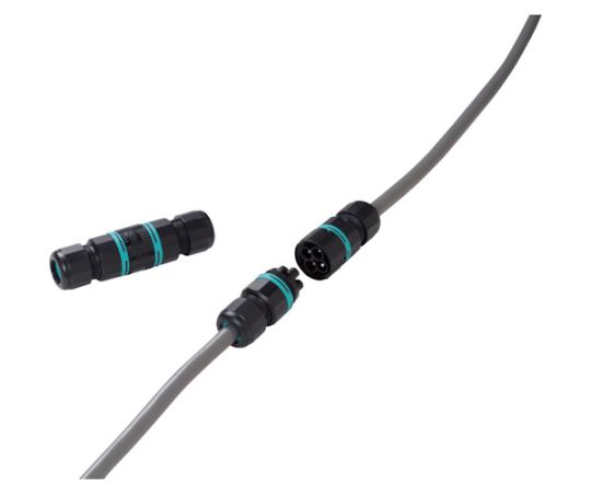 タカチ電機工業 プラグ式防水中継コネクタTHB387-3P 1個 (ご注文単位1個) 【直送品】