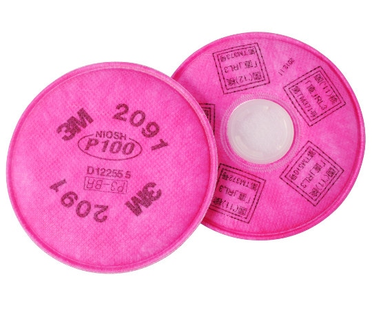 スリーエム 取替え式防じんマスク6000用交換用ろ過材2091 2091-HIFV9546.03.00 1個 (ご注文単位1個) 【直送品】