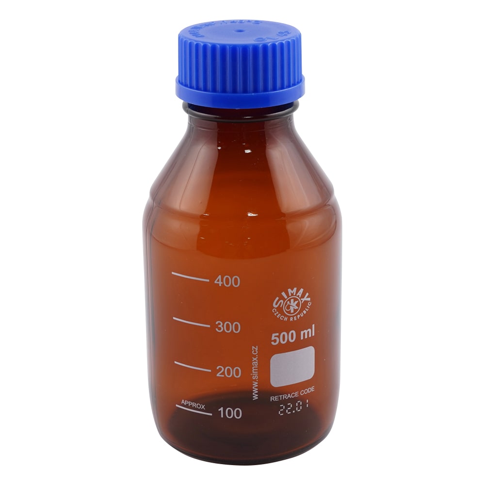 アズワン ネジ口メディウム瓶 (遮光) 500mL 滅菌済2070H/500 1個 (ご注文単位1個) 【直送品】