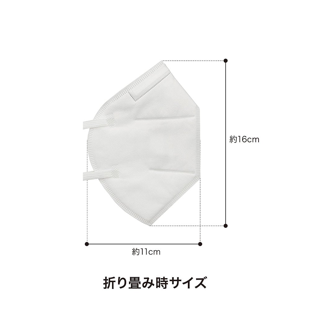 フィフティ・ヴィジョナリー N95マスク 米国NIOSH認証 折畳式・個包装 1箱 (20枚入) (S-108) FV-MS-005 1箱 (ご注文単位1箱) 【直送品】