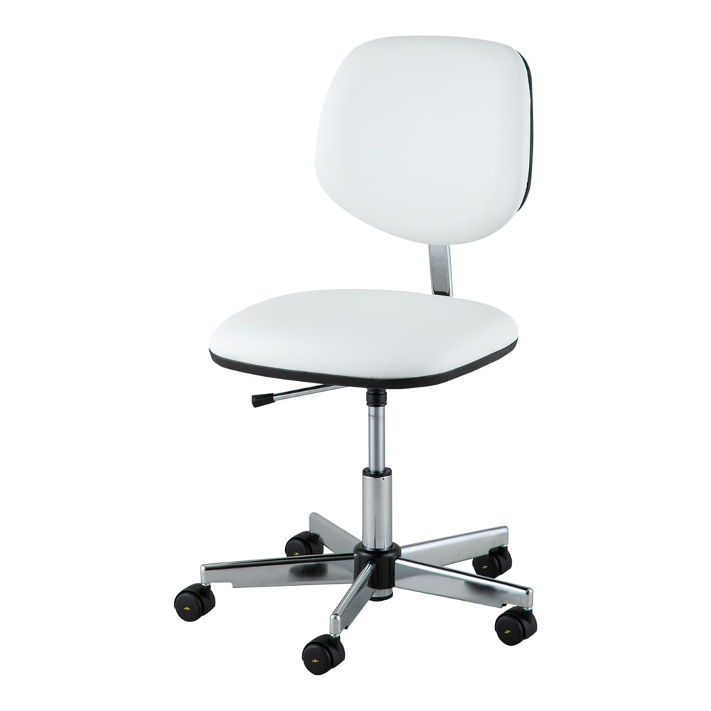 アズワン 快適クリーンルームチェア (フィット) ホワイト リング無しKCC-W 1個 (ご注文単位1個) 【直送品】