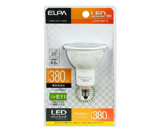 ELPA LED電球 ハロゲンタイプ 電球色相当LDR5L-M-E11-G004 1個 (ご注文単位1個) 【直送品】