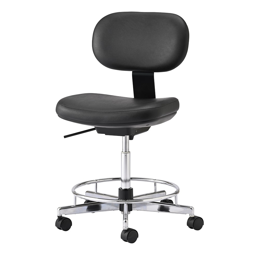 ノーリツイス 導電チェア 背付き 導電 ウレタン巻双輪キャスター (EH型) ブラックDC-EH18B 1個 (ご注文単位1個) 【直送品】