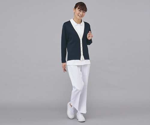 ディーフェイズ カーディガン (Vネック) L ネイビーC-04 1枚 (ご注文単位1枚) 【直送品】