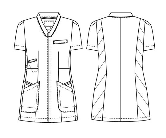 ナガイレーベン チュニック女性用 EL TネイビーFT-4442 1枚 (ご注文単位1枚) 【直送品】