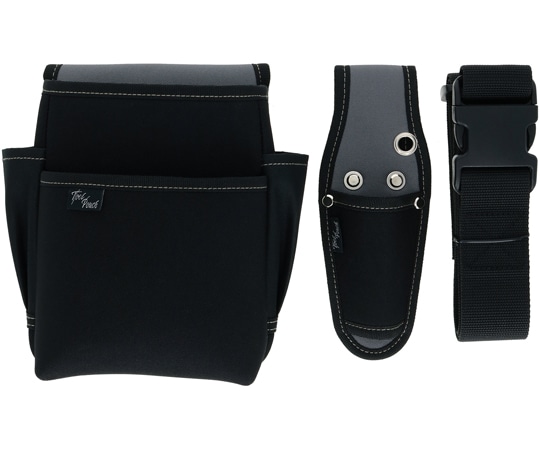 高儀 電工腰袋3点セット 2段 ブラック 1個 (ご注文単位1個) 【直送品】