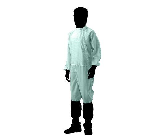 アズワン アズピュアクリーンスーツ (フード別・サイドファスナー型) ポケット無し 緑 M21212SG 1着 (ご注文単位1着) 【直送品】
