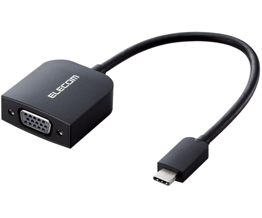 エレコム Type-C映像変換アダプタ TypeC-VGA ブラックAD-CVGABK3 1個 (ご注文単位1個) 【直送品】