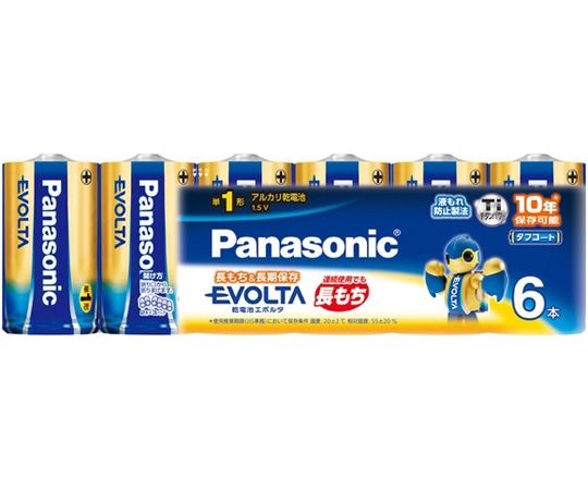 パナソニック エボルタ 単1形 6本パックLR20EJ6SW 1パック (ご注文単位1パック) 【直送品】