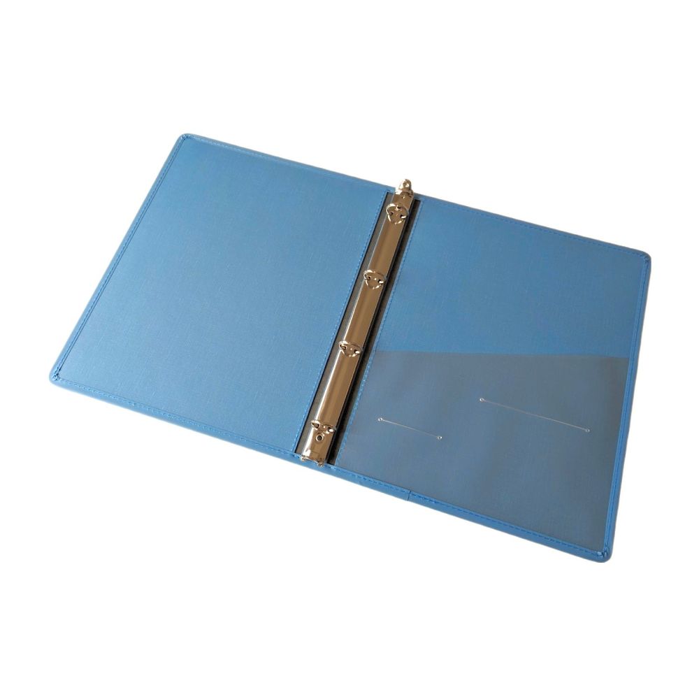 サンリーフ カルテブック (スタンダードタイプ) A4 4穴 ブルー 背幅30mmSK-430-4BL 1冊 (ご注文単位1冊) 【直送品】