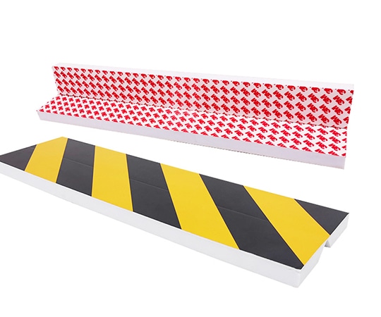 セーフラン安全用品 反射コーナーガードクッション 黄黒トラ柄 長さ50cm 2枚入J2518-Y/B 1セット (ご注文単位1セット) 【直送品】