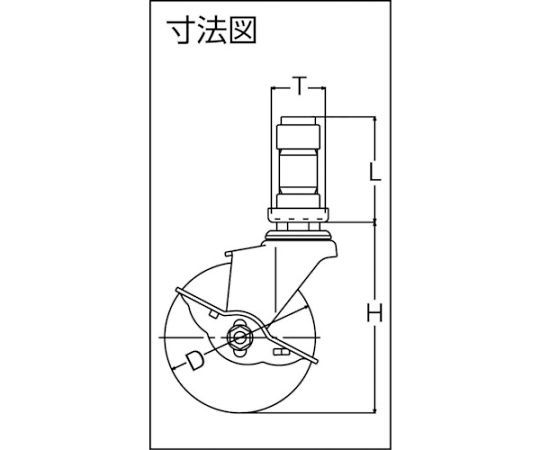 ハンマーキャスター ENシリーズ自在SP付ウレタンB車100mm4152ENUB100 1個 (ご注文単位1個) 【直送品】