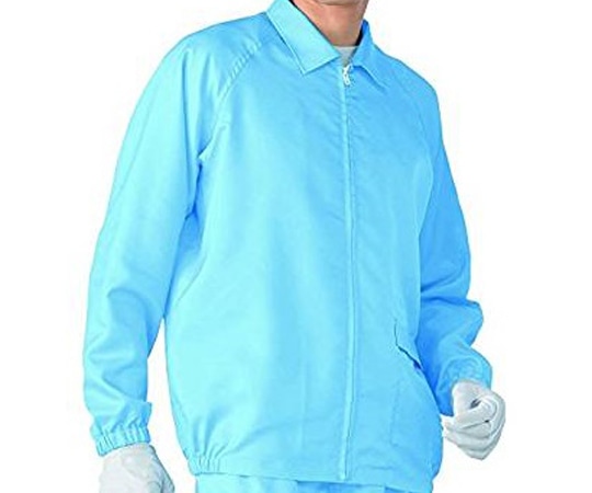 アズワン 無塵衣AS203C (男女兼用上着) ブルー 5L 1着 (ご注文単位1着) 【直送品】