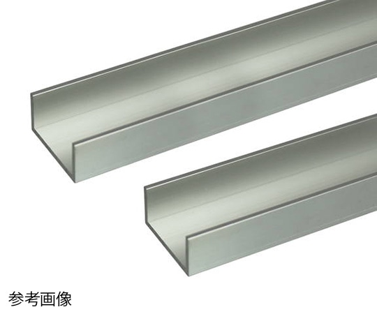 安田 アルミチャンネル 2m 1.0×22×13mm シルバー 2本組 1組 (ご注文単位1組) 【直送品】