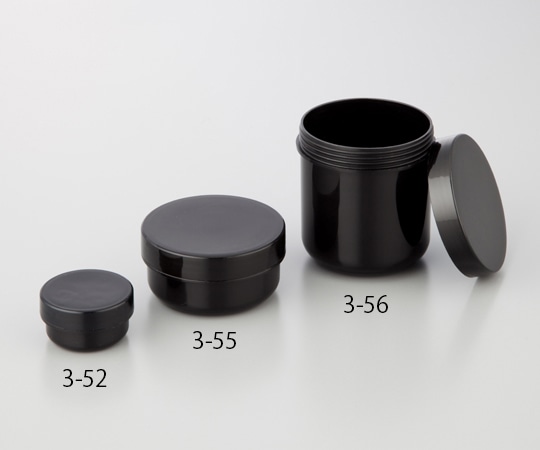 アズワン UG軟膏壷SCC (黒・遮光) 58mL 5個×2袋入3-55 SCC 1パック (ご注文単位1パック) 【直送品】