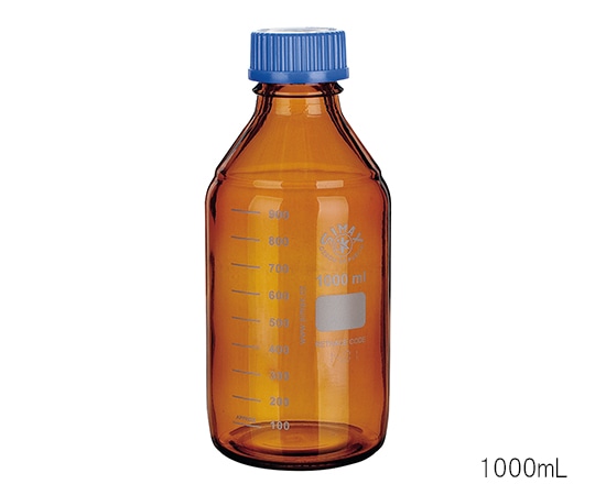 アズワン ネジ口メディウム瓶 (遮光) 1000mL 滅菌済2070H/1000 1個 (ご注文単位1個) 【直送品】
