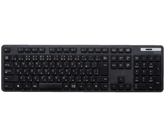 エレコム 無線キーボード メンブレン式 フルサイズ 薄型 ブラックTK-FDM110TXBK 1個 (ご注文単位1個) 【直送品】