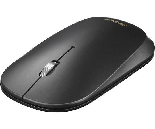 BUFFALO 薄型 3ボタン 無線 BlueLEDマウス ノーマル ブラックBSMBW330NBK 1個 (ご注文単位1個) 【直送品】