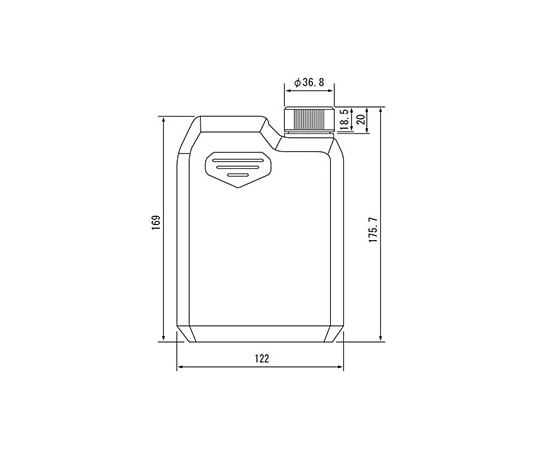 アズワン 角型瓶 (フラット型) 未滅菌 1本K-1000 1本 (ご注文単位1本) 【直送品】