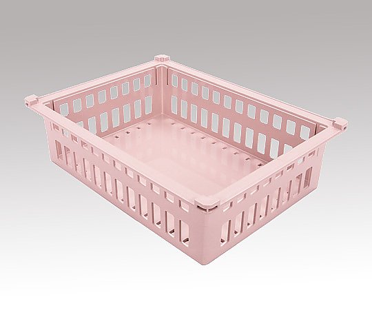 サカセ バスケット (モジュールシリーズ) 34-10タイプ (深さ10cm) 帯電防止 ピーチPB34-10 PE 1個 (ご注文単位1個) 【直送品】